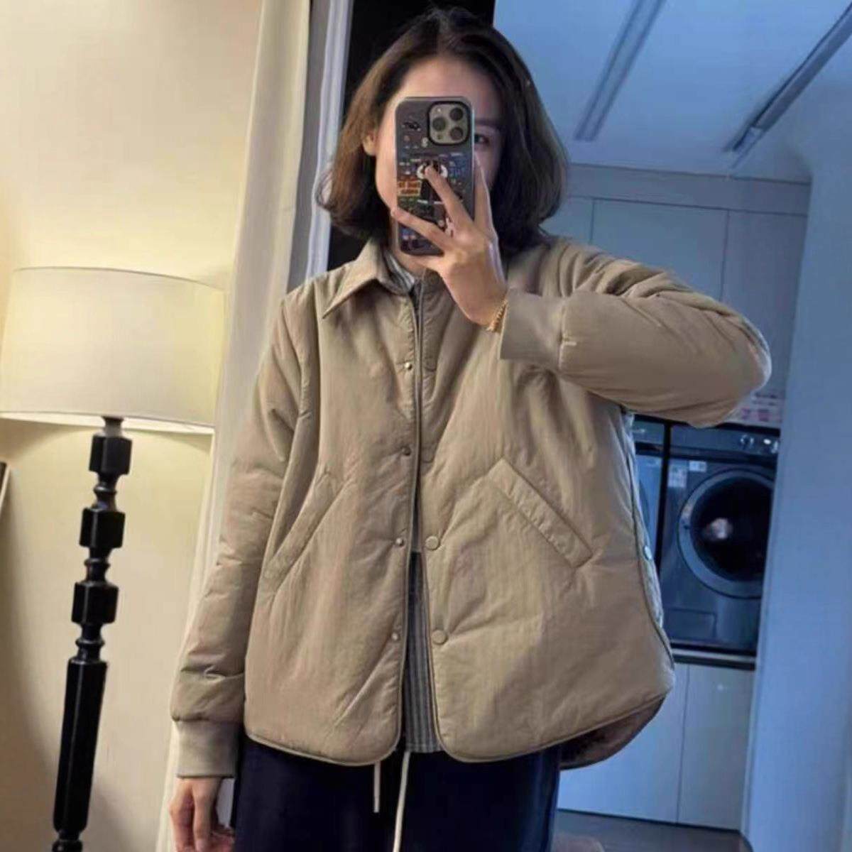 25年冬款棉衣女加棉加厚保暖新款棉服学院风衬衫外套棉袄衬衫上衣