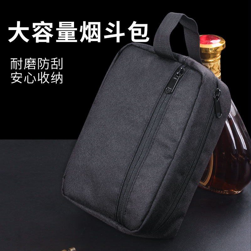 牛津布大容量3位烟斗包收纳烟具配件耐磨手提多功能隔层便携烟包图片