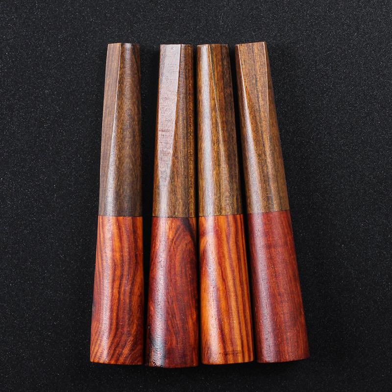 实木烟嘴创意便携V口小雪茄烟嘴多功能男女士粗中细烟通用木烟嘴