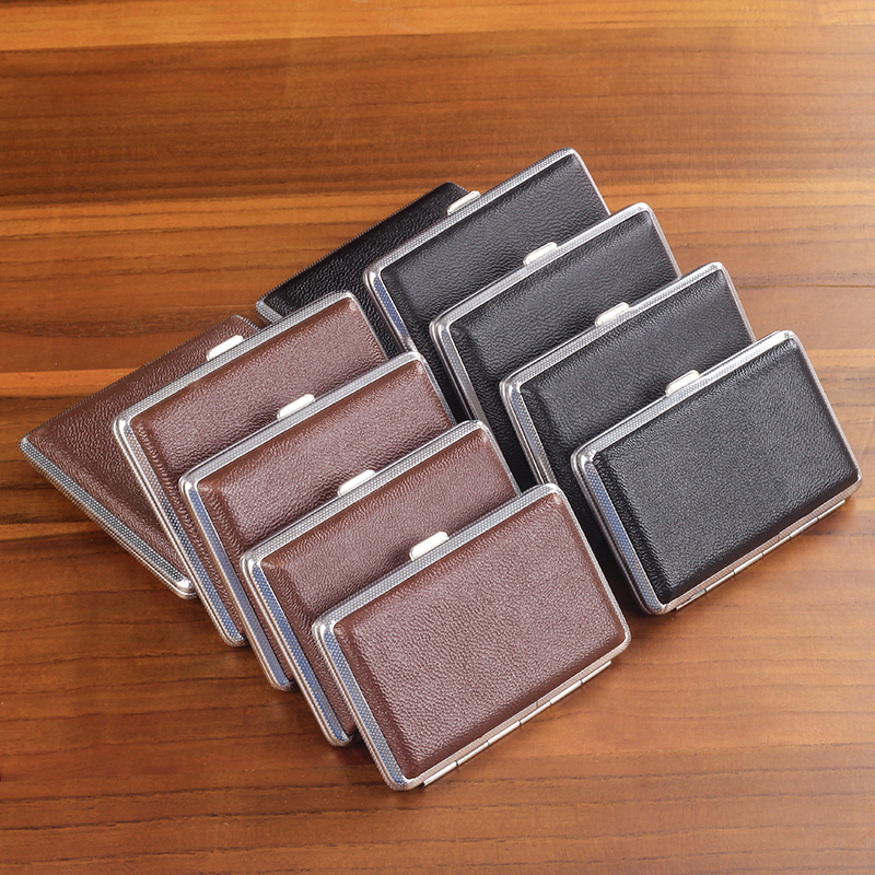 皮质pu多规格选项粗烟烟盒皮筋款便携防水防潮抗压金属男士香菸盒