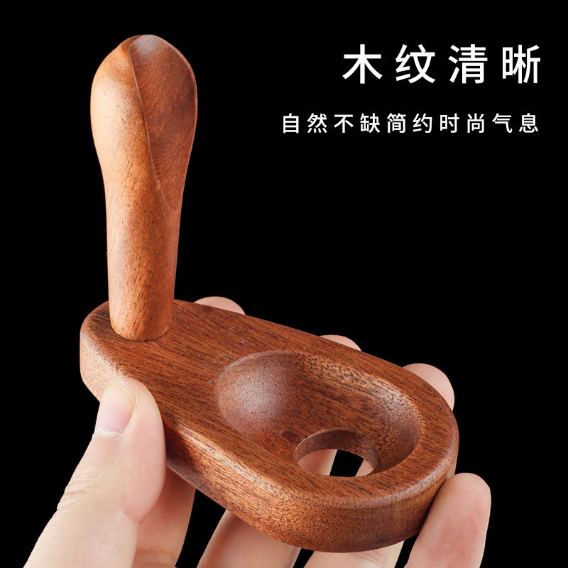 沙比利实木可拆卸立式鸭型烟斗架图片