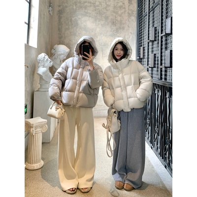 凸乆鸟羽绒服真90白鸭绒2025新款泡芙女加厚小个子连帽短款高端时