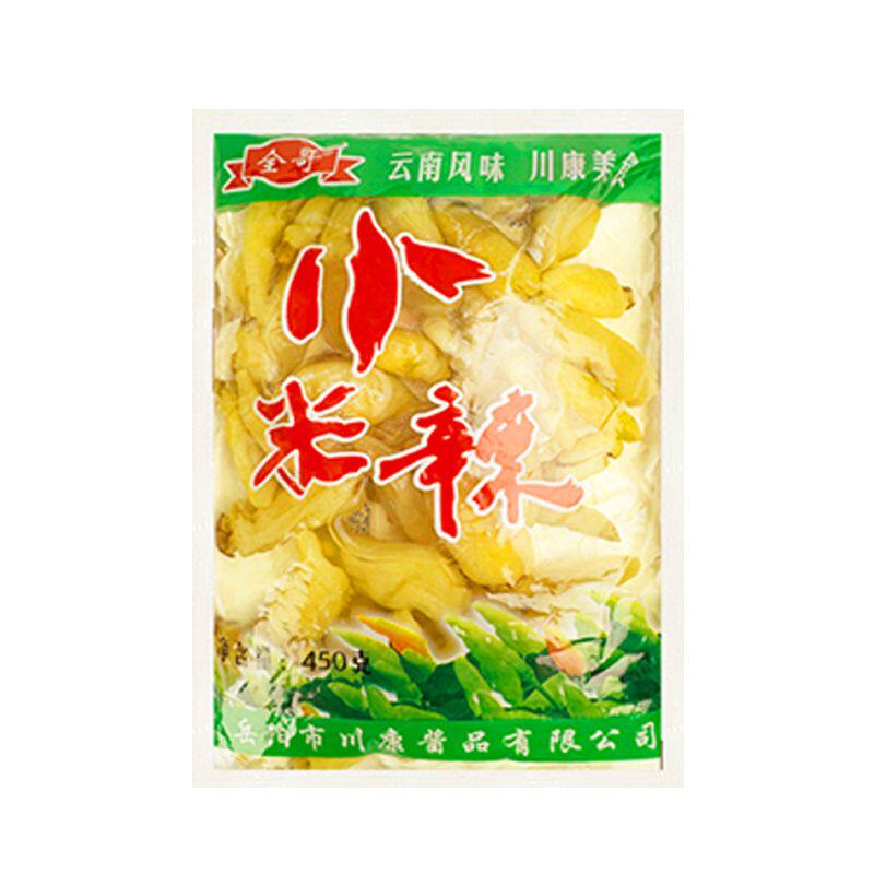 全哥泡椒小米椒袋装450克酸辣泡辣椒下饭菜家用商用饭店餐饮