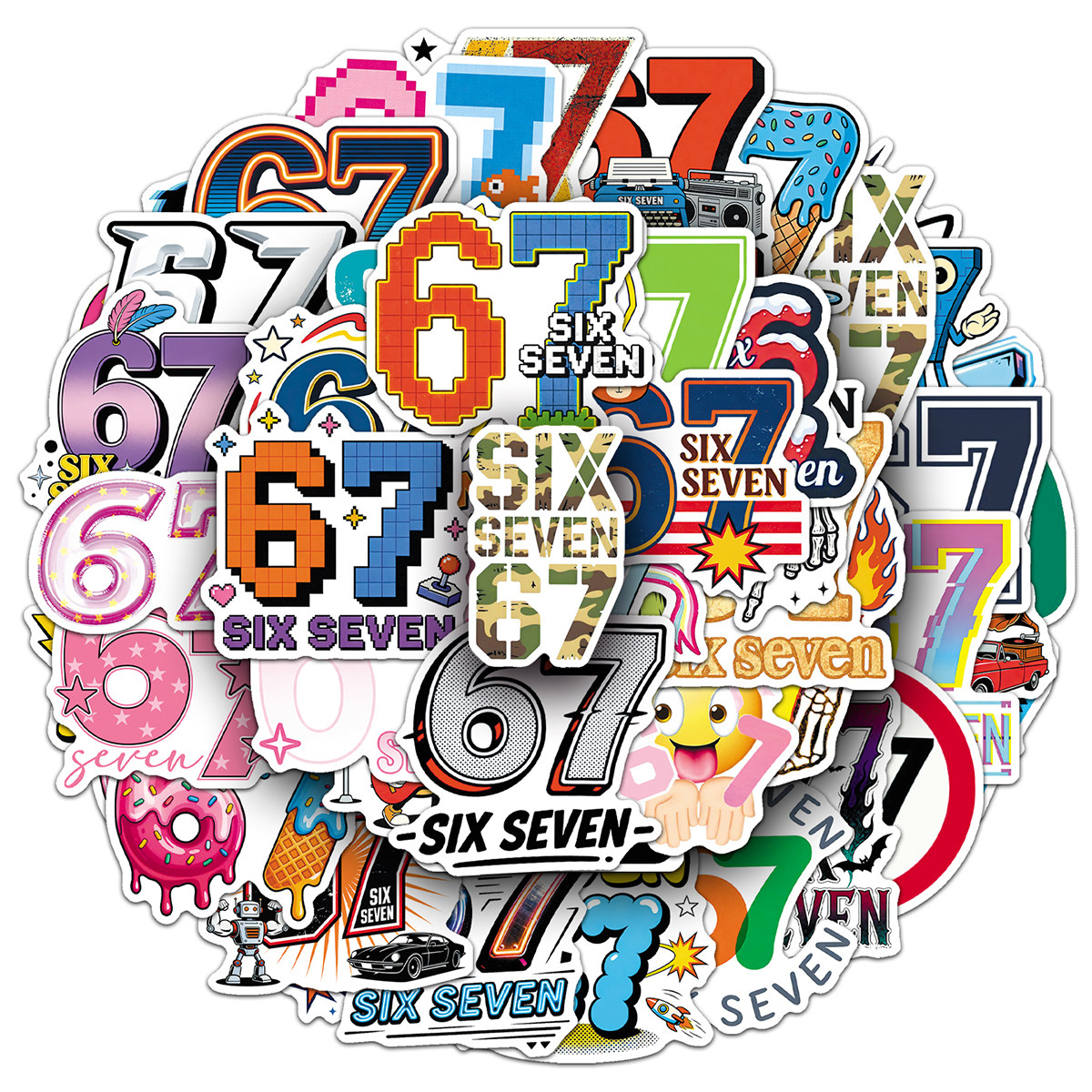 100张趣味67数字贴纸潮流彩绘儿童学习diy素材书桌笔记本咕卡贴纸,文具电教/文化用品/商务用品,贴纸/立体贴纸,淘宝优惠券,粉丝福利购,淘宝优惠卷