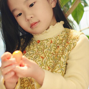 毛小姐 春秋季女童背心马甲外穿 吉祥团圆石榴纹样新中式国风纯棉