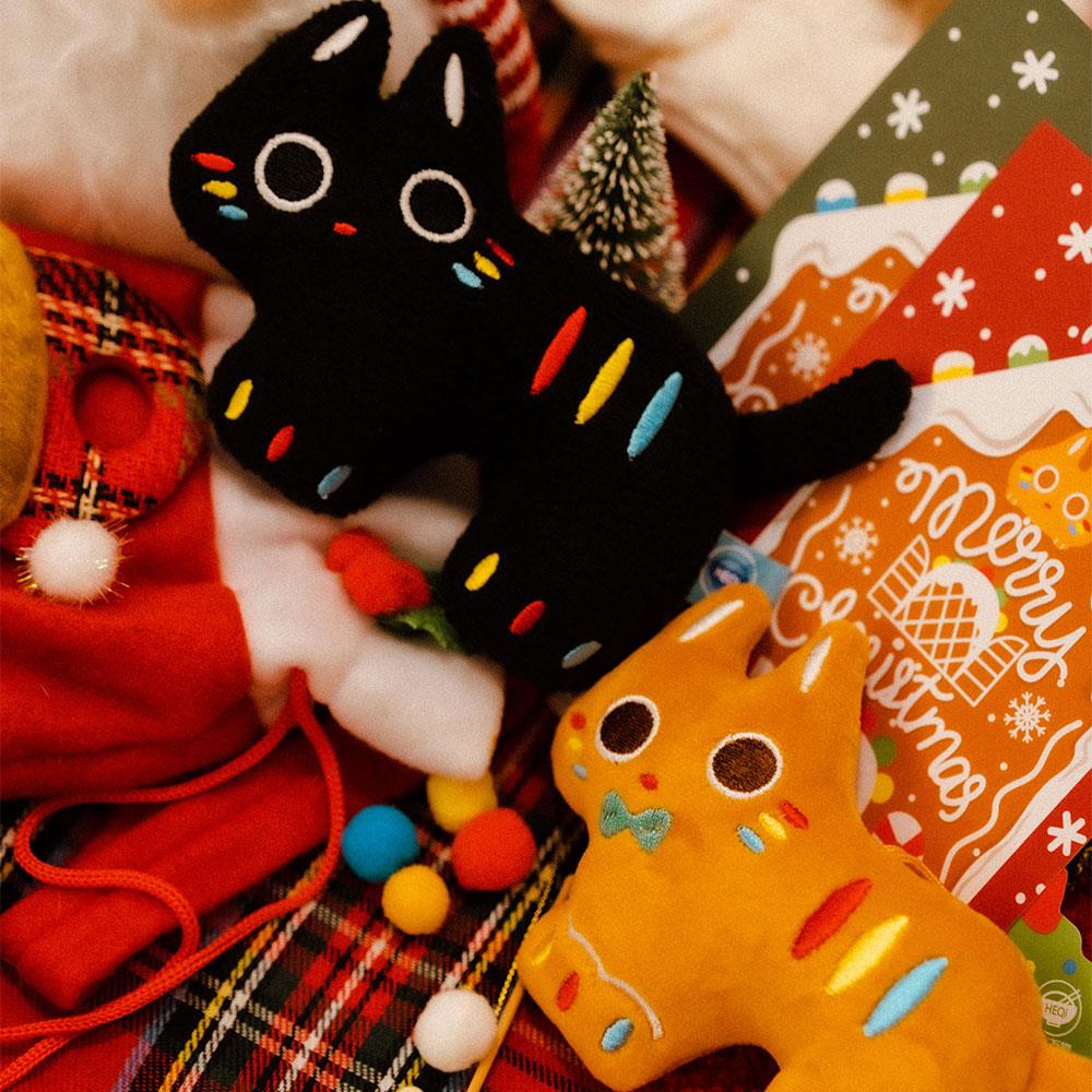 猫猫守护神毛绒玩偶原创卡通公仔御守潮流背包挂件创意新年礼物