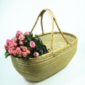 手工竹篮子手提菜篮竹篮子鸡蛋篮水果收纳竹筐竹编竹器细篾竹篮