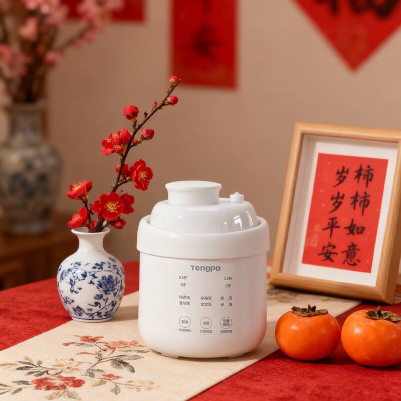 藤婆全陶瓷内胆电饭煲微压双盖无涂层小型迷你家用1到2人食电饭锅