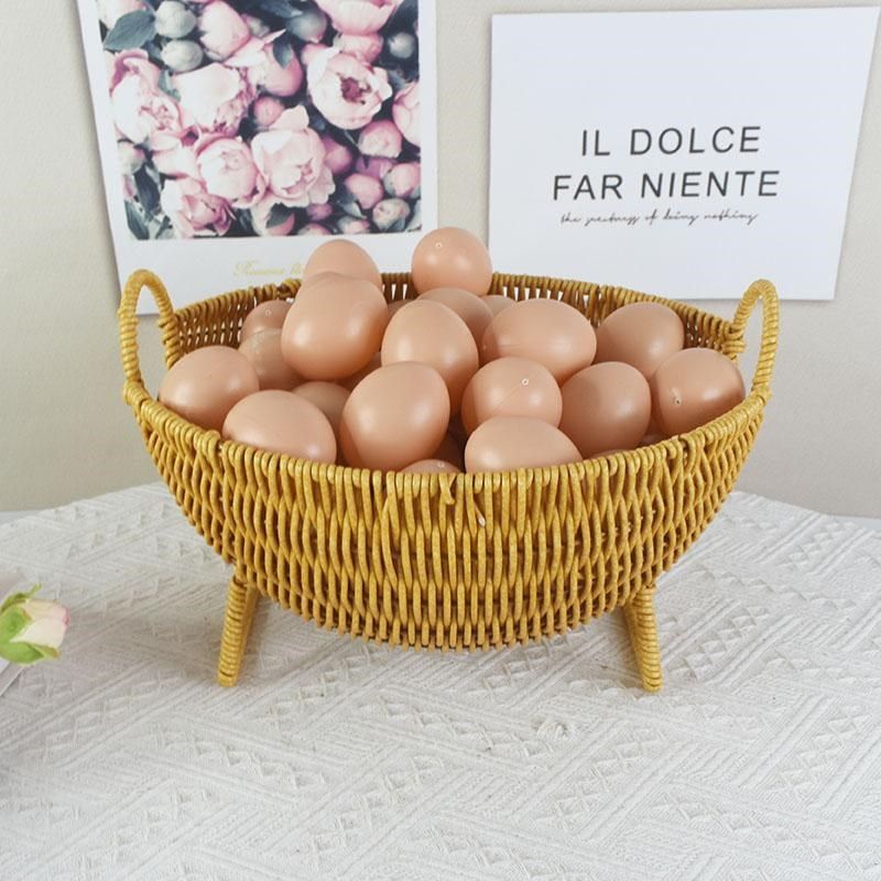 精选仿藤编织篮客厅桌面收纳创意水果篮零食水果盘面包篮收纳筐,收纳整理,收纳筐,淘宝优惠券,粉丝福利购,淘宝优惠卷