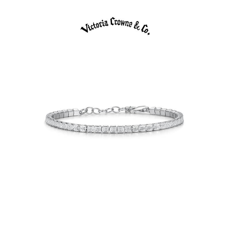 英伦王朝璀璨星河满钻网球手链