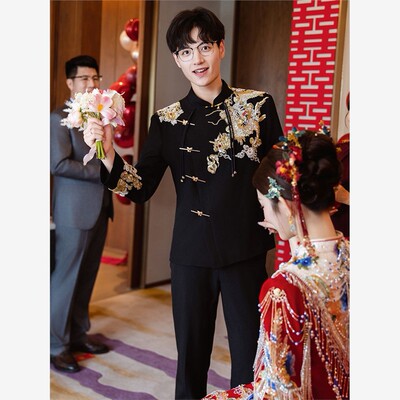 新中式中山装2025新款男