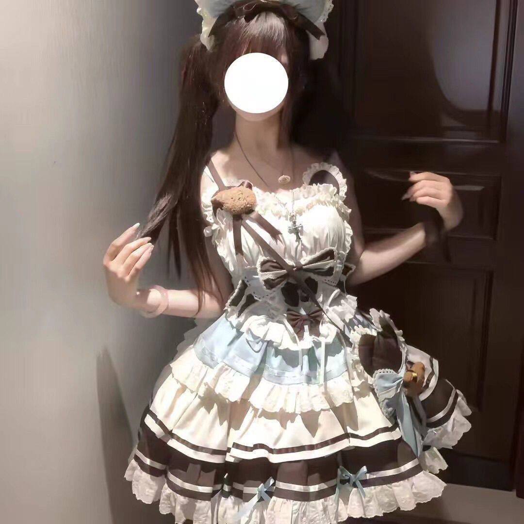 桔梗洛丽塔house初恋洋装甜美公主蓬蓬巧杏粉连衣裙蓬蓬裙图片