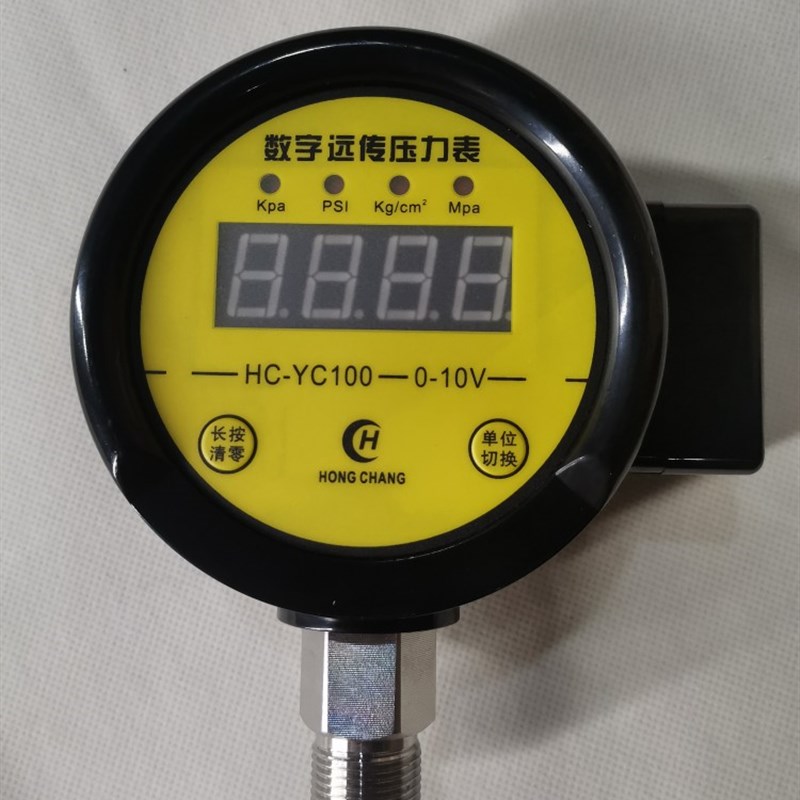 数字远传压力表电压信号输出0-10V耐震不锈钢接头变频水泵供水