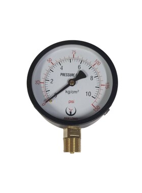 JIANLONG普通表Y100 0-10KG/150PSI压力表气压表水压表4分牙G1/2