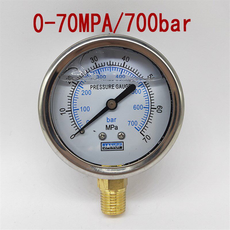 不锈钢YN60耐震压力表防震净水器测水压表2分液压油压1.6MPA10bar