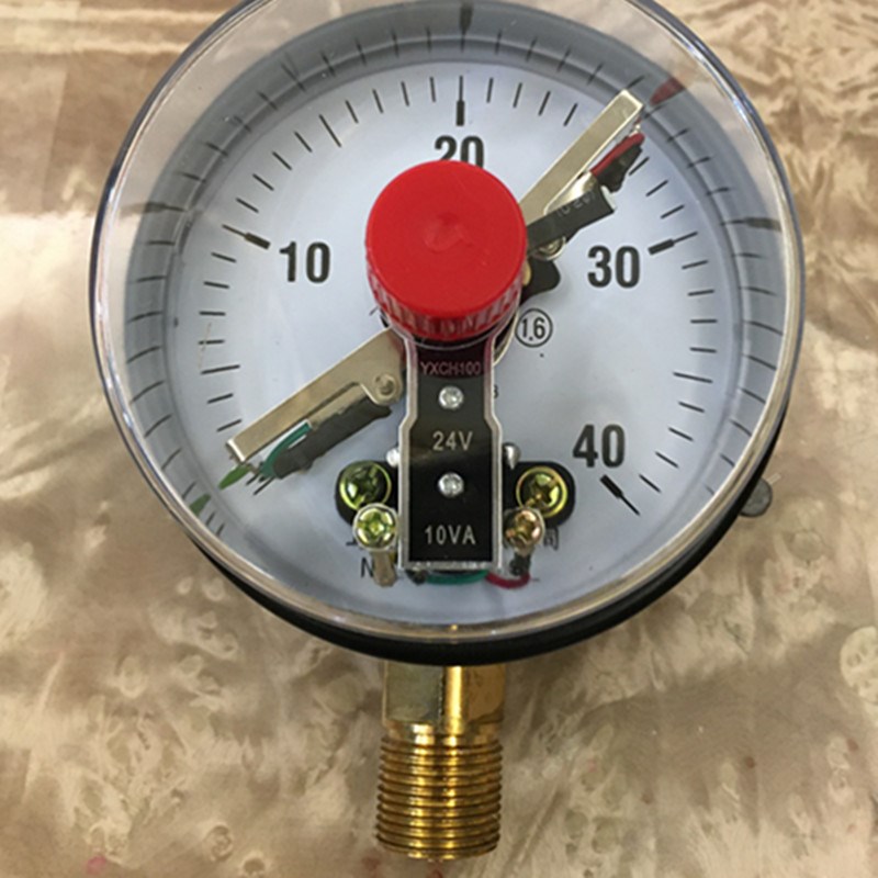 电压24V电接点压力表0-40mpa磁助电接点耐震压力表60mpa磁敏25mpa