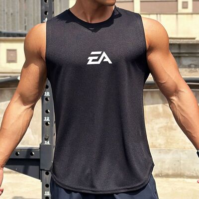 Summer New Trend Men's Pullover Round Neck Mesh Bottom Shirt