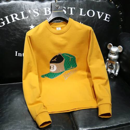 Round Collar Men's Pullover New Male Hoodies Personalized Ha