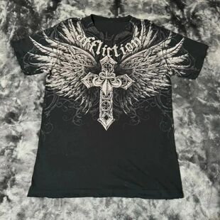 Shirt Vintage Hop Affliction Graphic Hip Punk Y2K Clothing