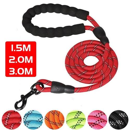 Reflective Dog Leash With Comfortable Padded Handle - Double