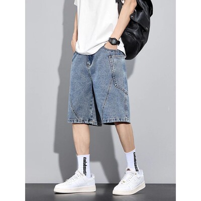 Men's Summer Denim Cargo Shorts Big Size 8XL 7XL 6XL Elastic