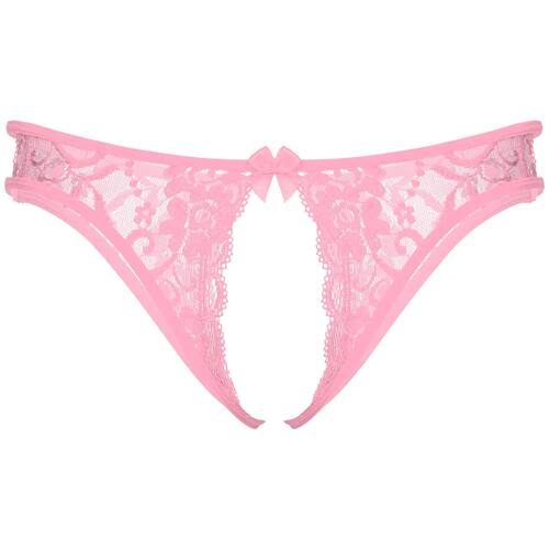 Mens Sissy Sexy Crotchless Briefs Floral Lace T-back Thongs