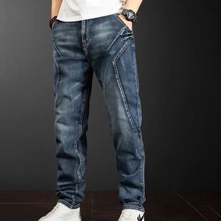 Multi Men South Jeans Baggy Pocket Size Plus Korea and Japan