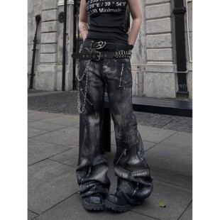 Jeans CleanFit Bru Women Men Flared Design Zipper Street