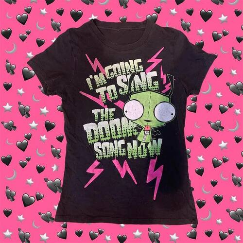 Aesthetic Emo y2k tops Summer Baby Tees Tops Streetwear Goth