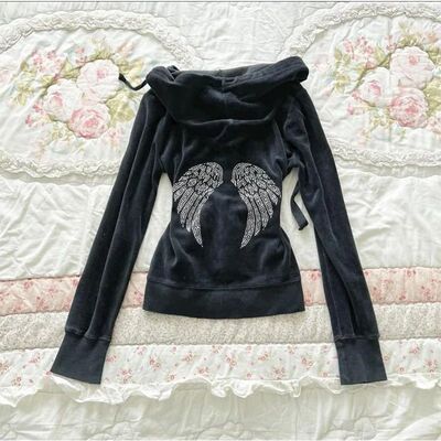 Vintage Jacket Grunge Zipper Sweatshirt Autumn and Winter Wi