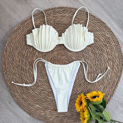 Sexy Shell Micro Bikini 2025 Women Swimsuit Female Swimwear