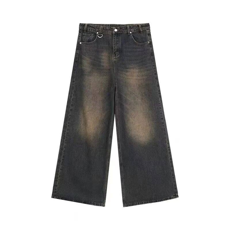 Summer Men Baggy Jeans Unisex Vintage American Style Straigh