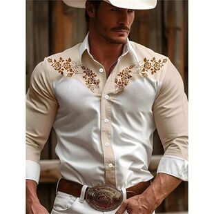 sleeved shirt button collar long casual Men seasonal