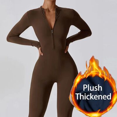 Warm Longsleeve Jumpsuts Women Thickened Sport Overalls Gym
