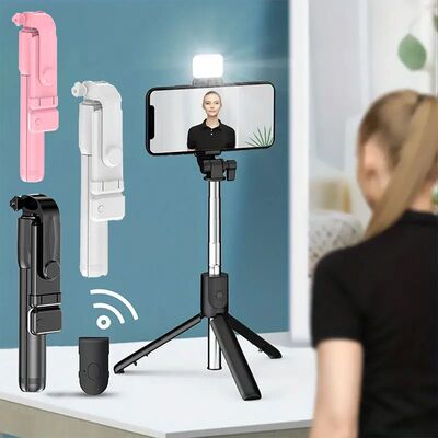 Portable Bluetooth Selfie Stick Tripod Holder with Remote Sh