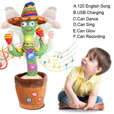 Talking Cactus Baby Toy Dancing Cactus Repeats What You say