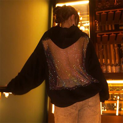 Women's Fashion Translucent Pullover Sweatshirt American Got