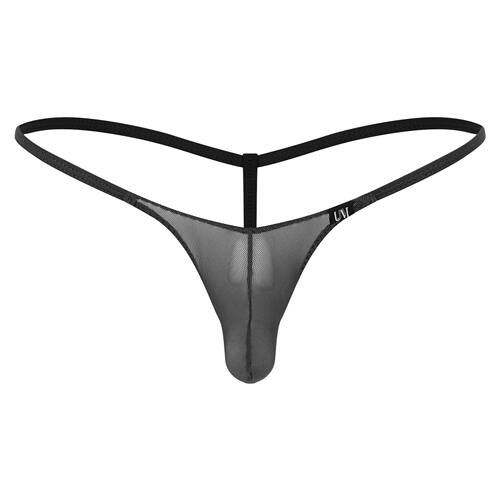 Mens Bikini G-string Panties See Through Mesh Thong Bulge Po