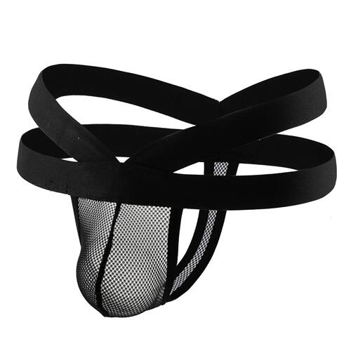 Sexy Mesh Thong Sheer Panties G-String Underwear Men Double
