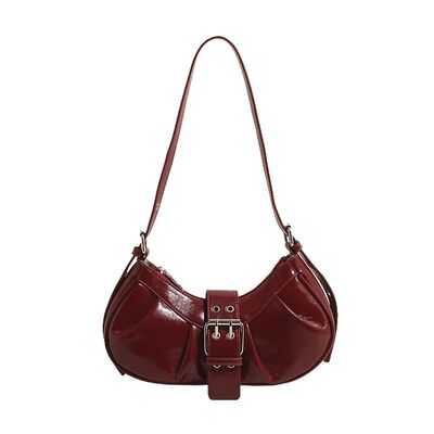 Leather Crossbody Bag Y2K for Women Clutch Purse with Adjust