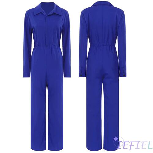 Women Cargo Pants One-Piece Suit Full Long Coverall Sports C