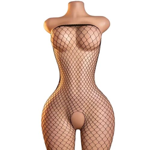 Crotchless Teddy Bodysuits Sexy Lingerie Women Fishnet Hollo