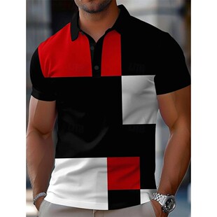 Polo Shirts Casual Plaid Shor Summer Graphic Men Fashion For