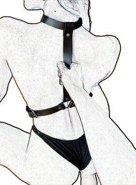 Women PU Leather Harness Sexy Lingerie Sexual Outfit Garter