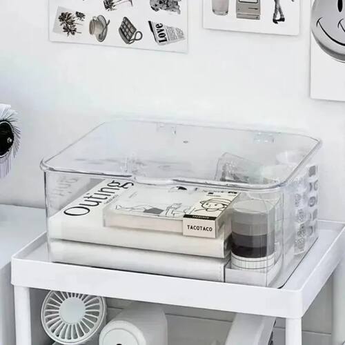 Clear Acrylic Clamshell Storage Organizer Box Multi-Purpose