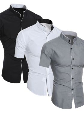 Men's summer short-sleeved casual fashion shirt, comfortable