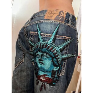 liberty Denim 2000s Pant Casual Statue Jeans Y2k Diamonds