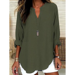 Long Sta New Women Tops 2025 Casual Sleeve Plus Loose Size