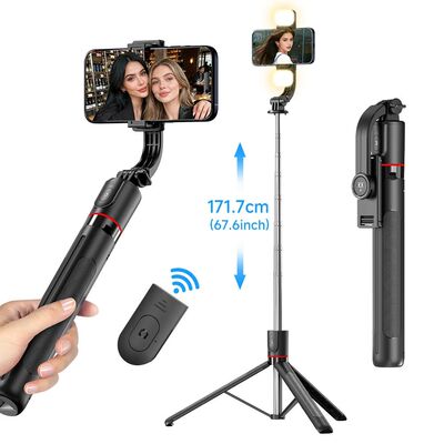 F15 Selfie Stick Tripod with Bluetooth Remote, 6-Section Ext