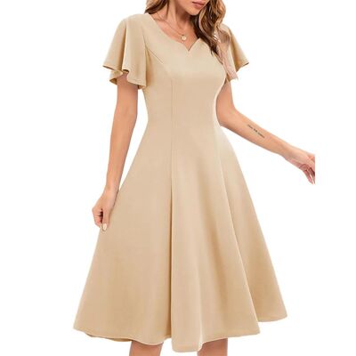 Customized Wedding Guest Dresses for Women Vintage Short Sle